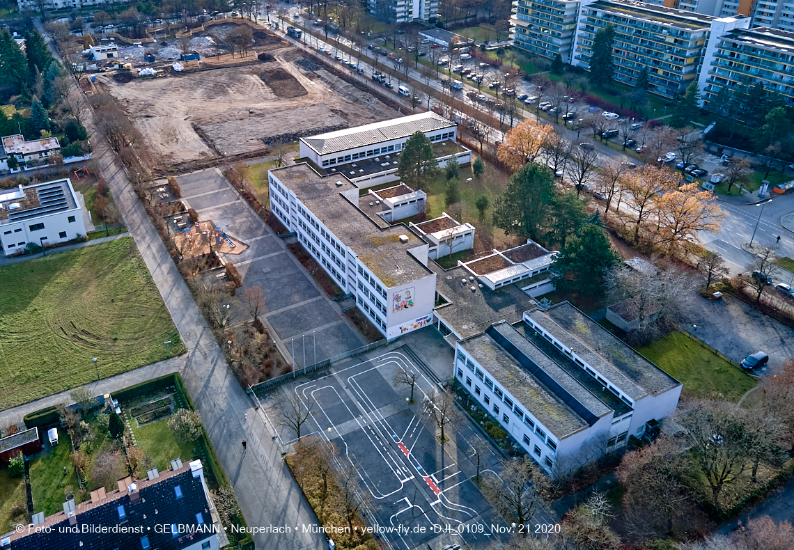 21.11.2020 - Bauplatz der Grundschule in Neuperlach in München